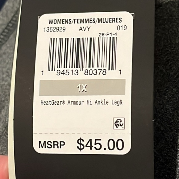 Heat Gear Under Armour Ankle Leggings Plus Size 1X Compression NWT - Picture 6 of 6